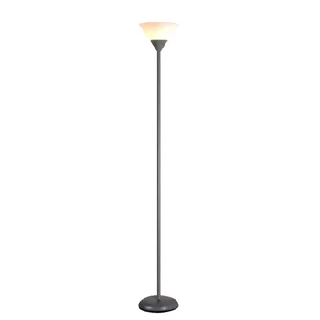 Uplighter Plastic Floor Lamp in silver grey,  Standing lamp with plastic Shade,  Nordic Reading Lamp for Living Room Bedroom
