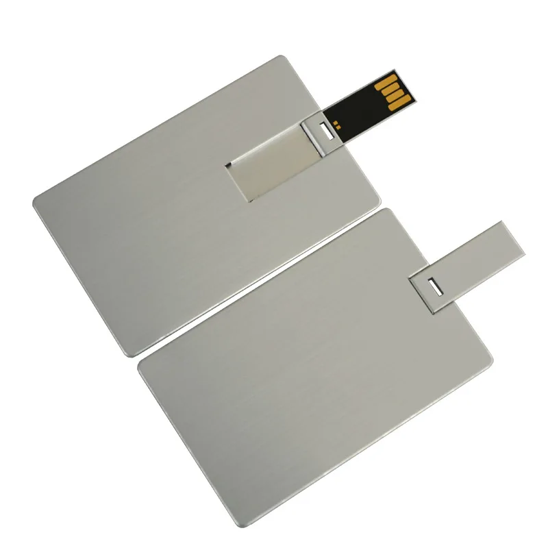 热卖金属信用卡u盘金属促销礼品闪存盘2.0 3.0 u盘记忆棒定制标志