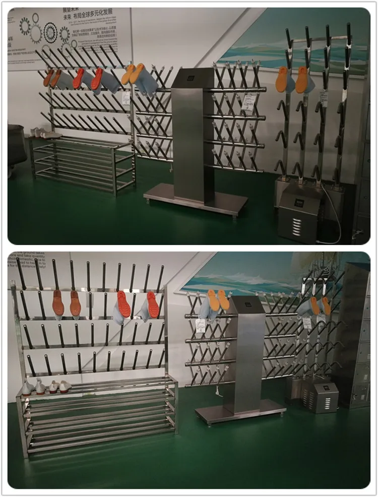 High quality stainless steel shoe racks and boot drying heaters for industrial plants and equipment