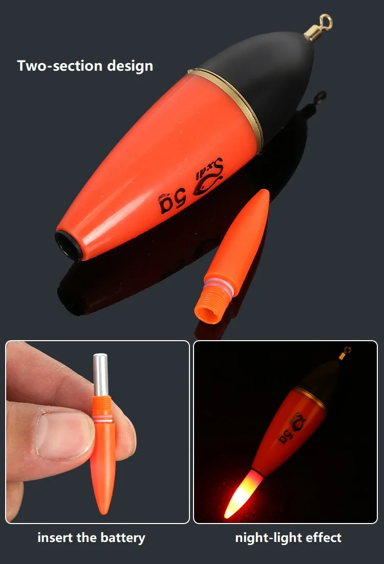 Dn 5g/8g/10g/12g/15g Long Vertical Luminous Glow In The Dark Fishing