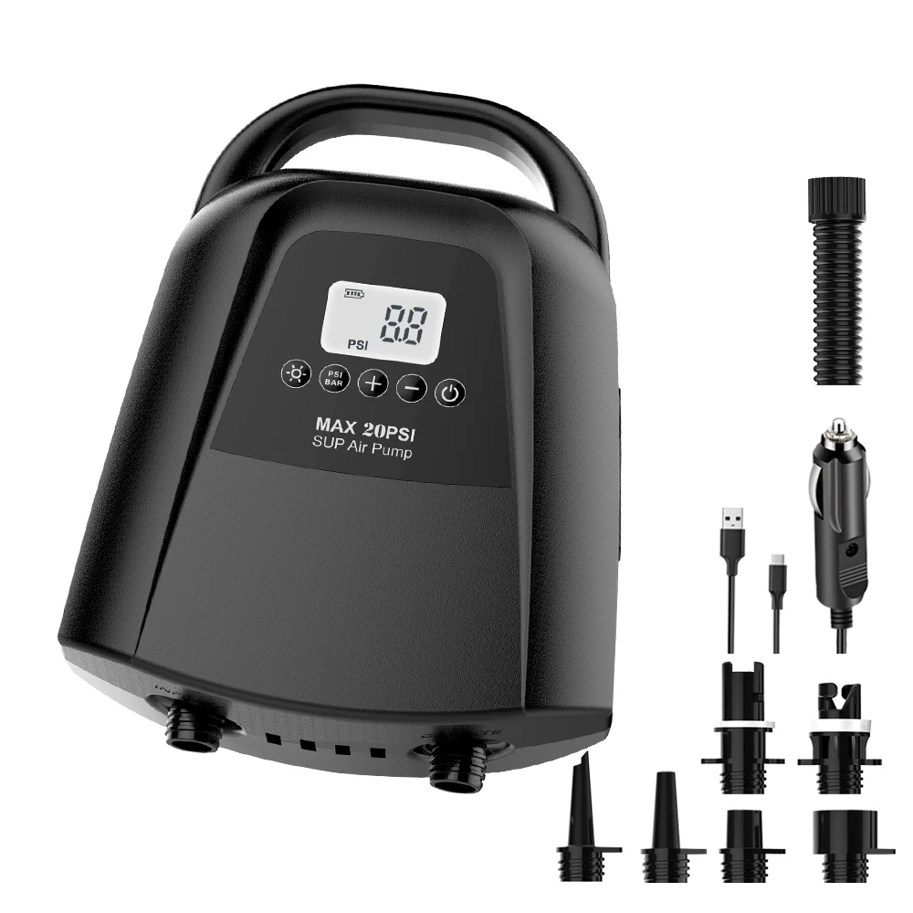 Электрический перезаряжаемый воздушный насос высокого давления SUP весло доска Цифровой портативный Интеллектуальный