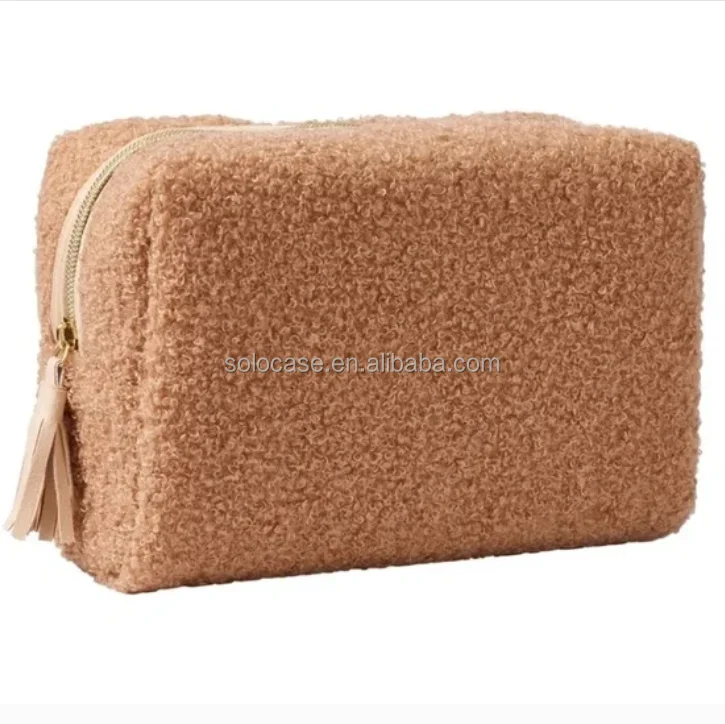 Teddy Cloth Fabric Makeup Bag