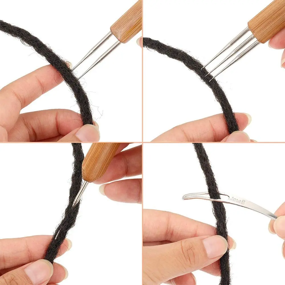 6PCS Dreadlock Crochet Needle for Dreadlocks, Durable 0.75mm Dreadlock Crochet  Hooks for Hair with Interlocking Tool, Excellent for Maintaining Real Dread  Lock 