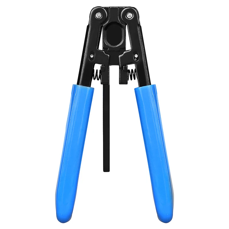 COMPTYCO Metal Leather Drop Cable Stripper Blue FTTH Fiber Tool Leather Wire Stripper Pliers 3mm (W) * 2mm (H) Fiber Stripper