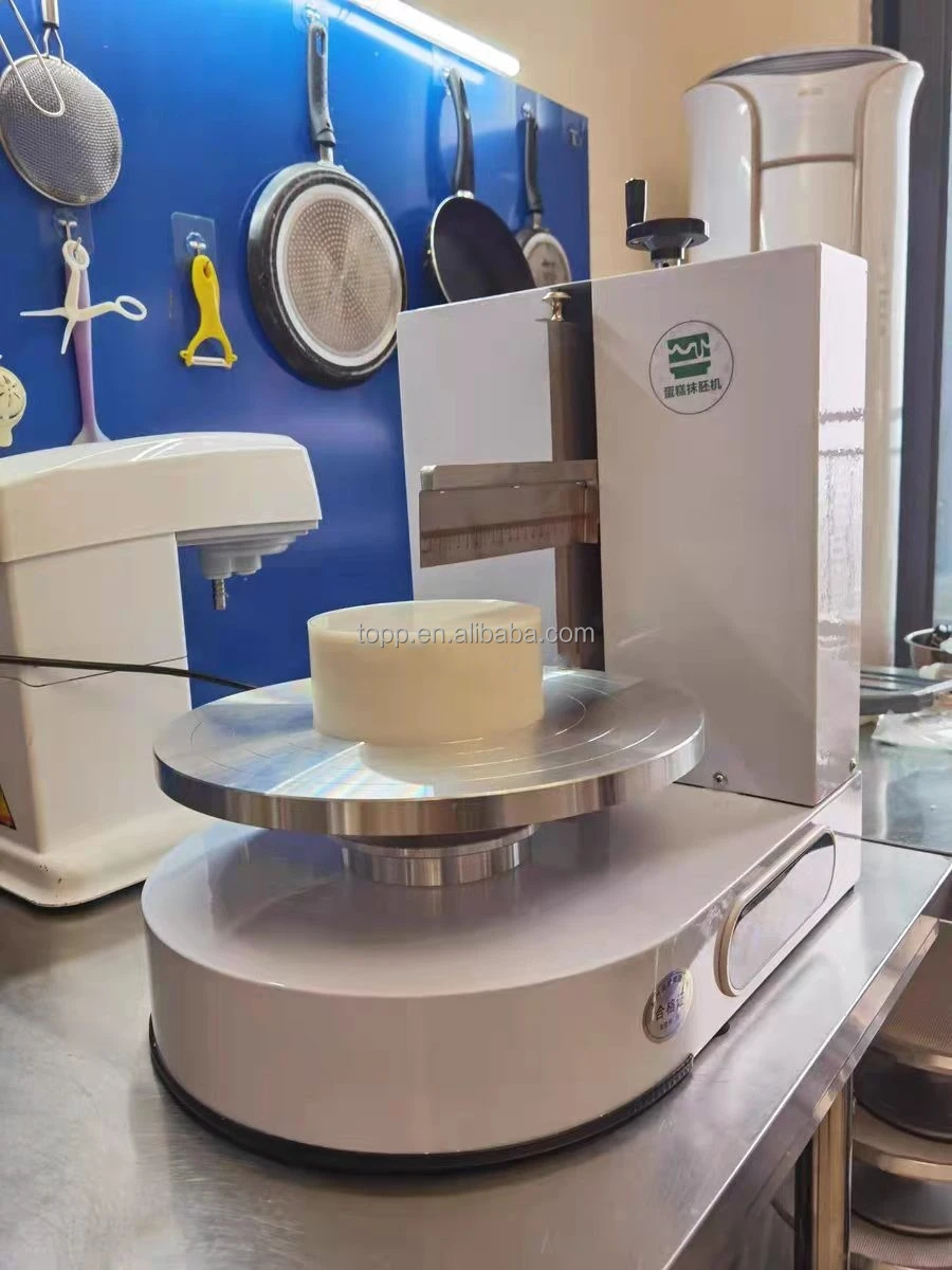 Semi Automatic Oem Frosting Birthday Cake Small Cream Smoother Coating