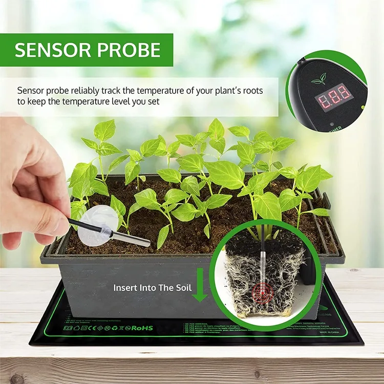 Digital Thermostat Electric Seed Starter Warmer Grow Mat For Seed