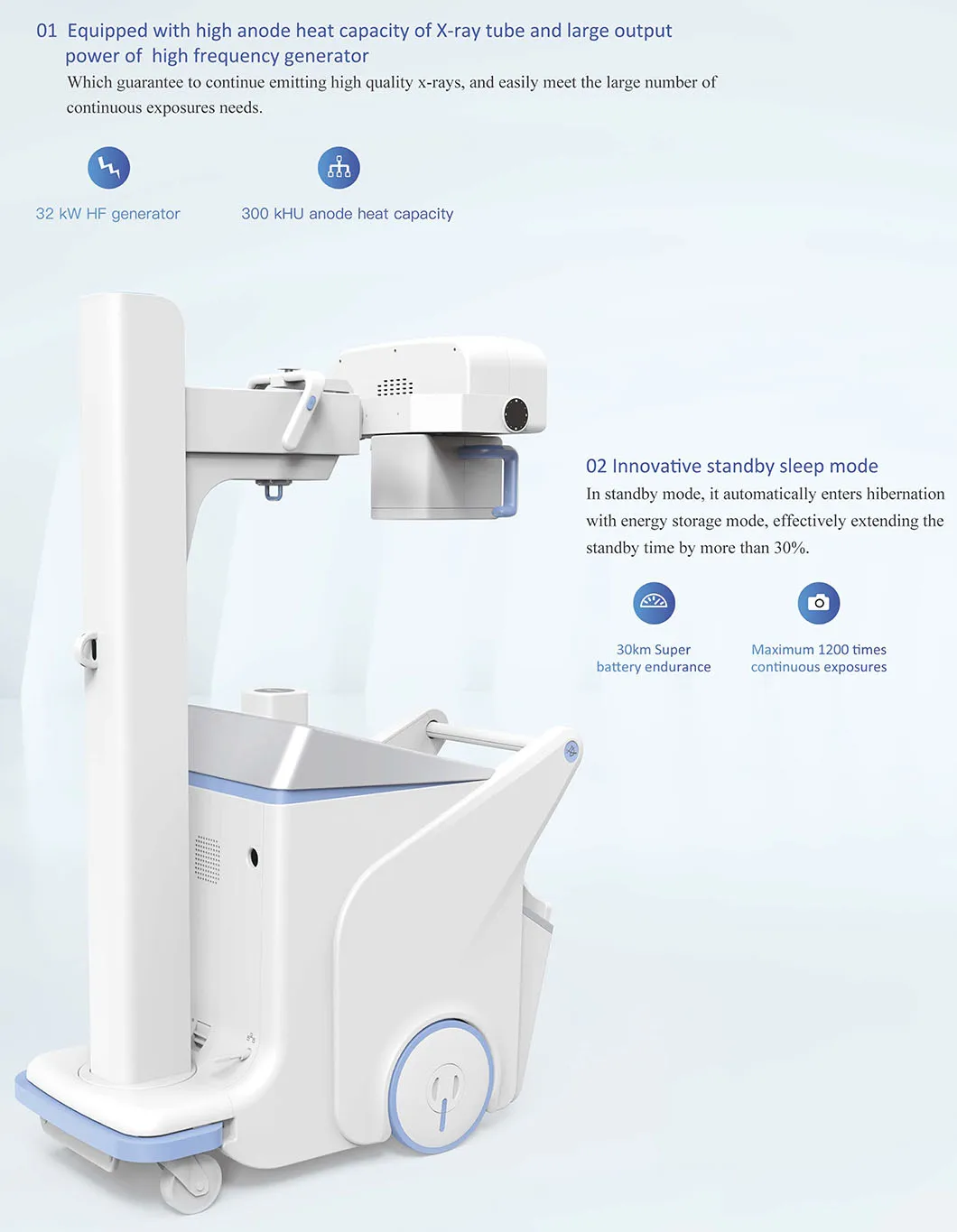 Best Price Radiography Department Medical Diagnostic Equipment X Ray Equipment Digital Mobile X-ray System manufacture