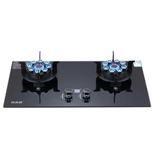 kitchen appliance tempered glass 2 burner double burner built in gas hob gas cooker gas stove