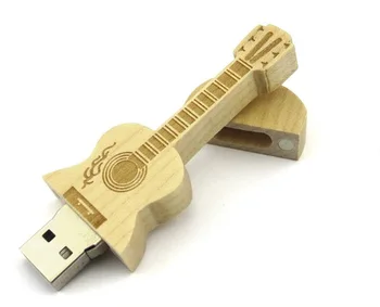 guitar shape usb stick1GB 2GB 4GB 8GB 16GB 32GB wooden USB memory drive USB key