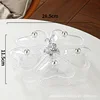 Tocadiscos transparente con forma de conejo plateado