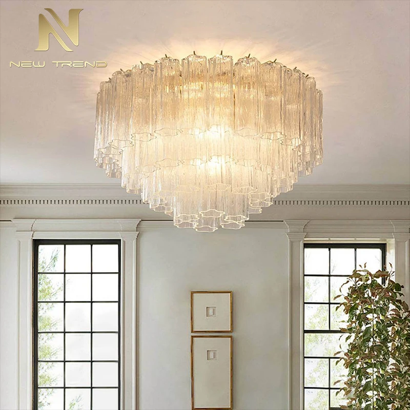 CPL-444 Custom French Vintage Murano Glass Chandelier Glass Suspension Lighting for Hotel Lobby