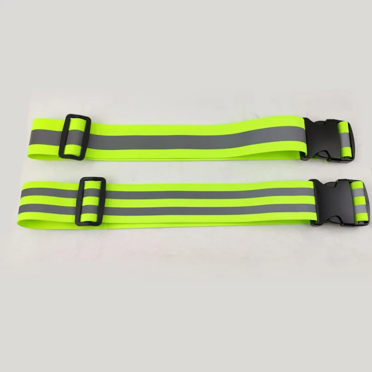 Hi-vis Adjustable Fluorescent Green Reflector Belt For Outdoor Sports ...