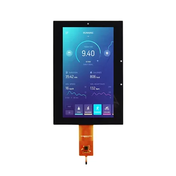 Smart Home Automation Control Portrait IPS Display 800x1280 MIPI LCD PCAP Touch 7 inch Display Module All-in-black OCA Bonding