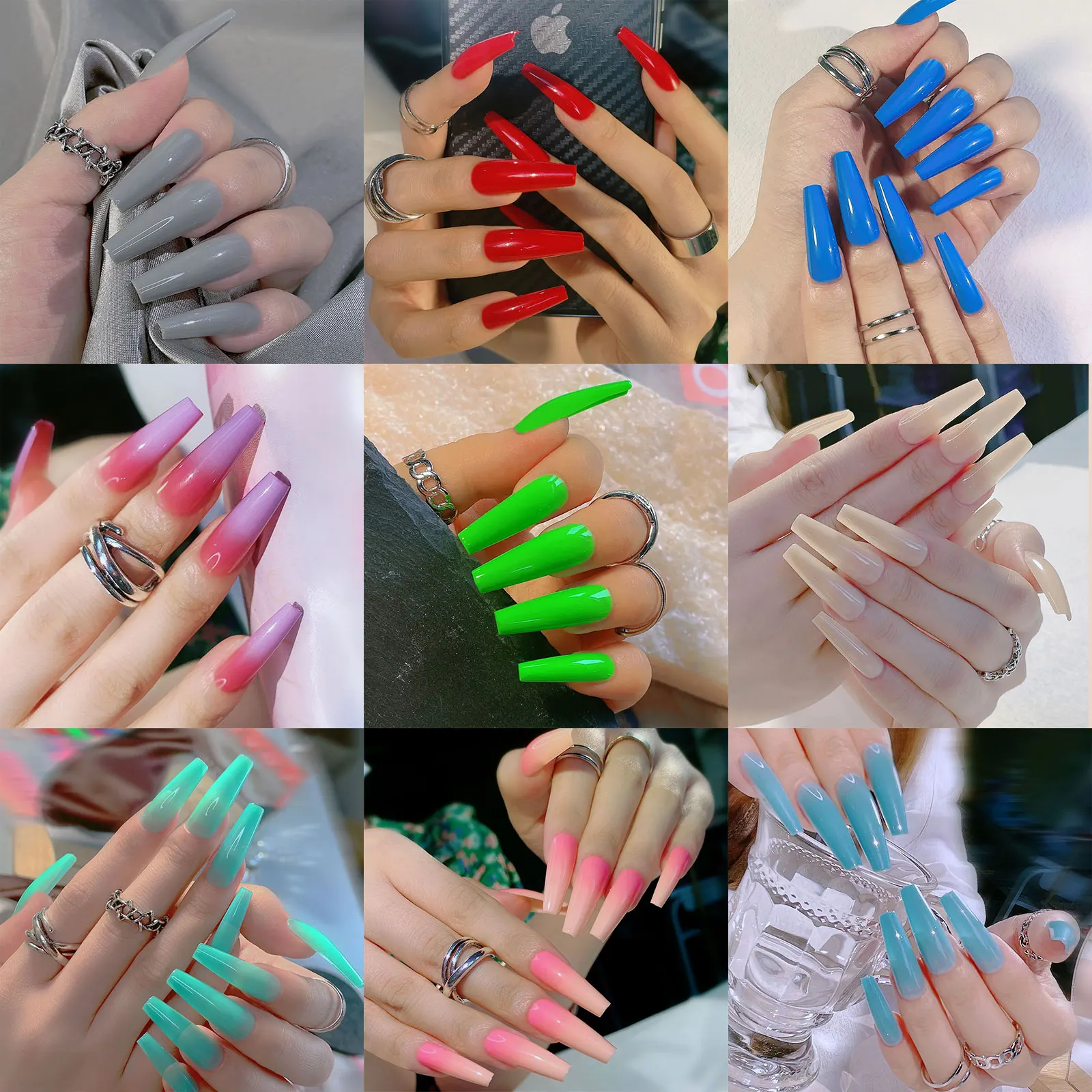 Wholesale French Long Nail Tips Detachable Nail Art Finished Wearing Nails  With Wear Tools - Buy Full Cover Ballerina Nail Tips,Acrylic Artificial  Nails,Finished Wearing Nails With Wear Tools Product on Alibaba.com