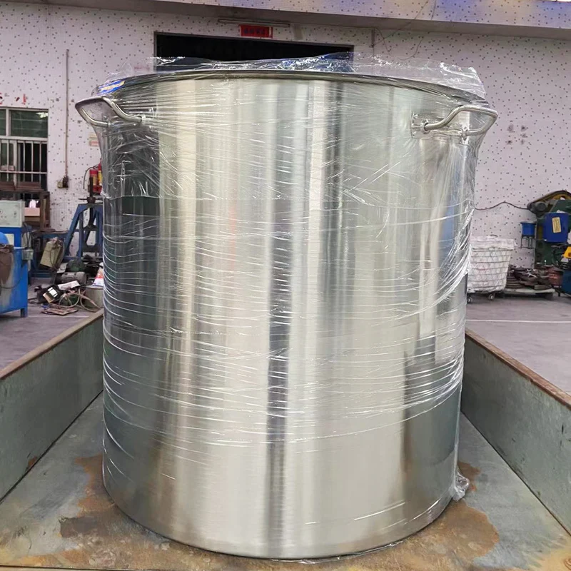 Factory Prices 700L Cooking Pot Composite Bottom Stock Pot Storage Container  Commercial Stainless Steel Big Pots_1