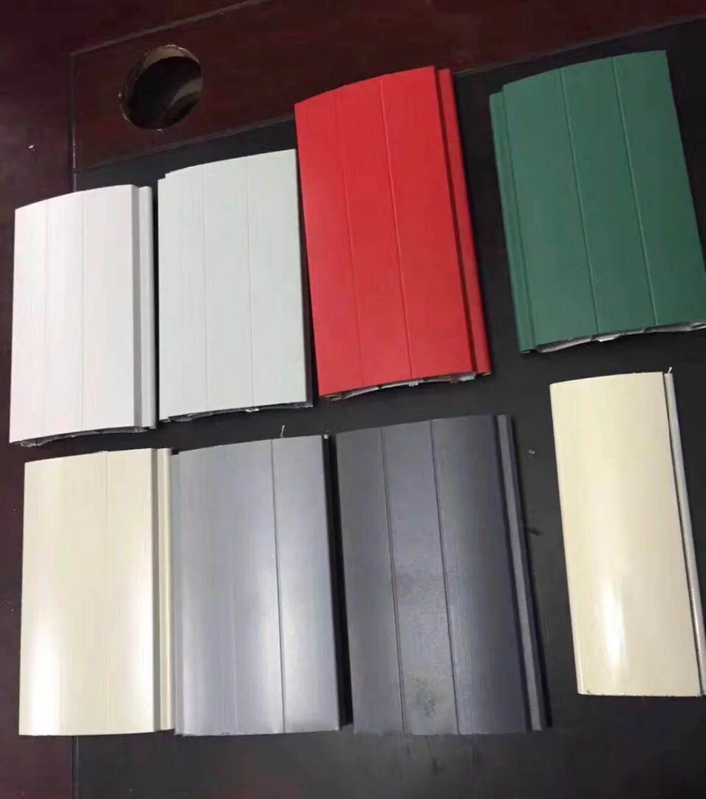 European Automatic Roll up Windows Manual Aluminum Roller Shutter Window Black Metal Rolling Door Aluminum Exterior Garage Door