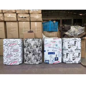 Customized 12 Pcs/set Travel ABS PC Semi Finish Luggage Set SKD Semi-finished Luggage Suitcase Half Complete Suitcase