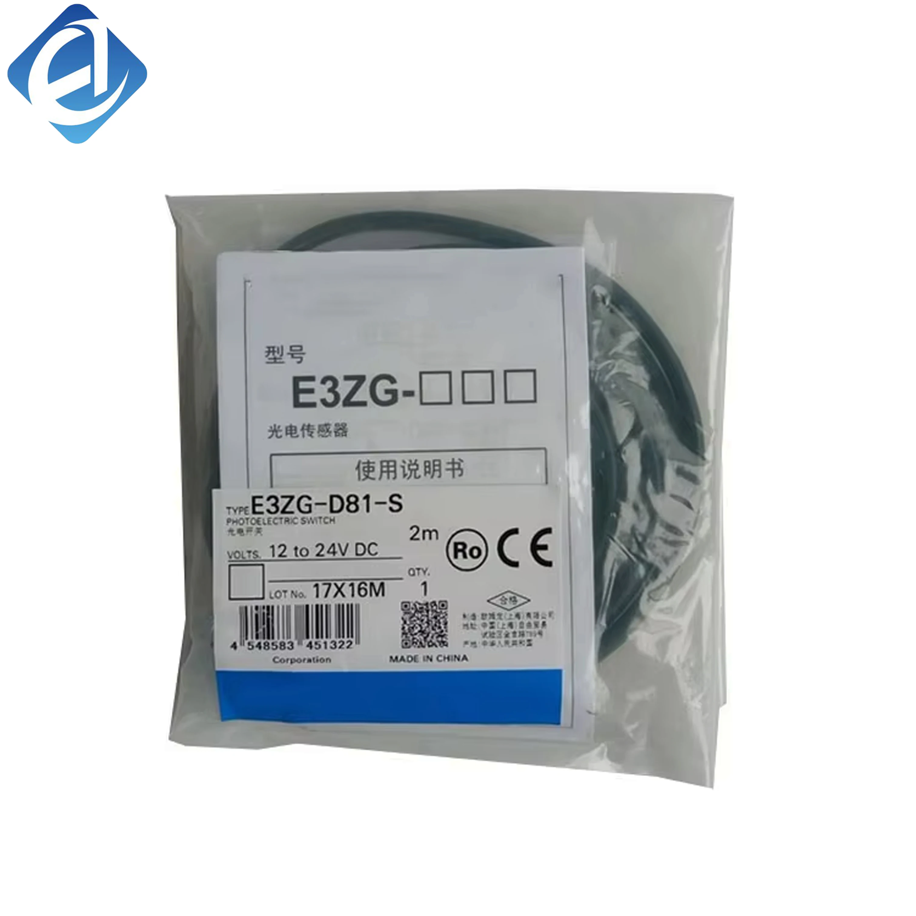 Nuovo sensore fotoelettrico a riflessione diffusa Omron E3Z-D81 originale, caratterizzato da dimensioni compatte, rilevamento stabile e forte resistenza alle interferenze. Ideale per il rilevamento di oggetti, il conteggio e il posizionamento nelle linee di produzione automatizzate e nelle macchine.
