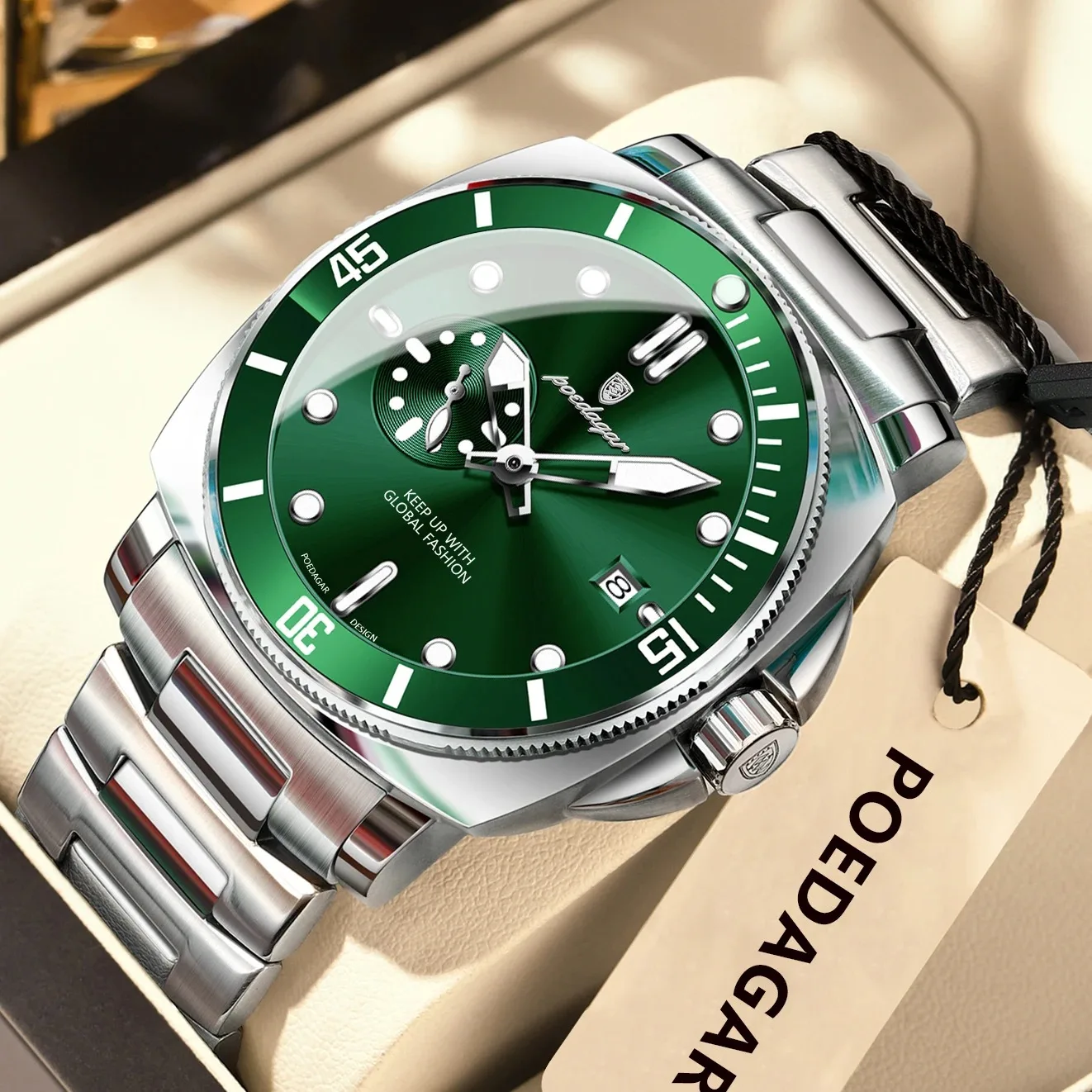 POEDAGAR 873 Top Original Fashion Wristwatch Luminous Waterproof Date Classic Men's Watc aperçu 9