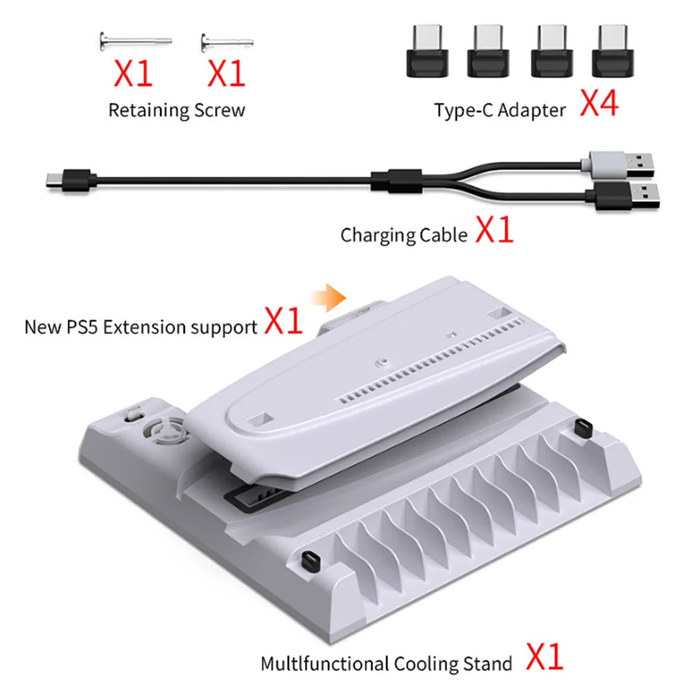 Wholesale Slim Stand Controller Charging Cooling Station for P5 PS5 Console