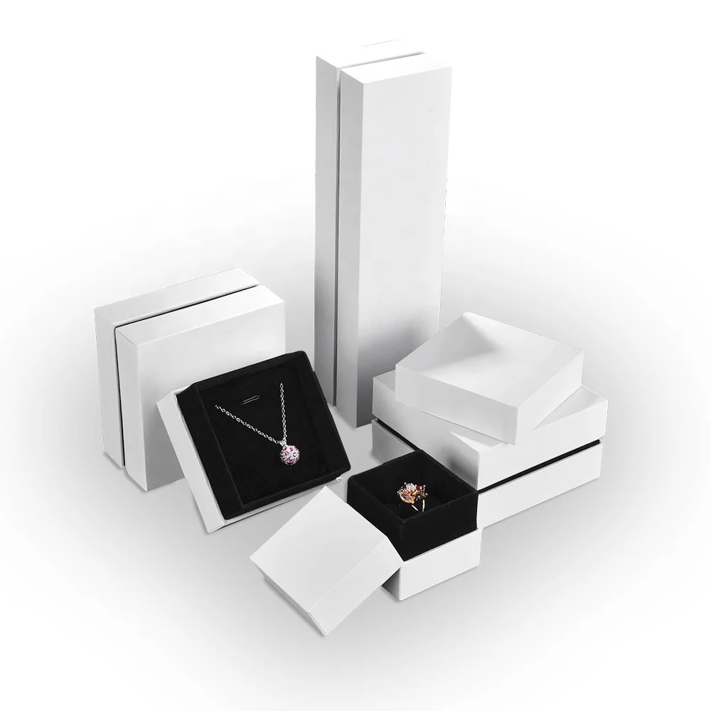 Luxury Drawer T Paper Cardboard Custom Logo Printed Velvet Bracelet Earring Necklace Ring