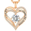Collana in oro rosa con diamanti bianchi
