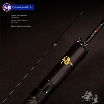 Demon Hunter Wukong Micro Carbon Horse Mouth Rod Fushi Straight Handle Luya Rod White Fuji O+ Guides 0.6kg 1.5-1.8m Fishing Rod – Rod – view 5