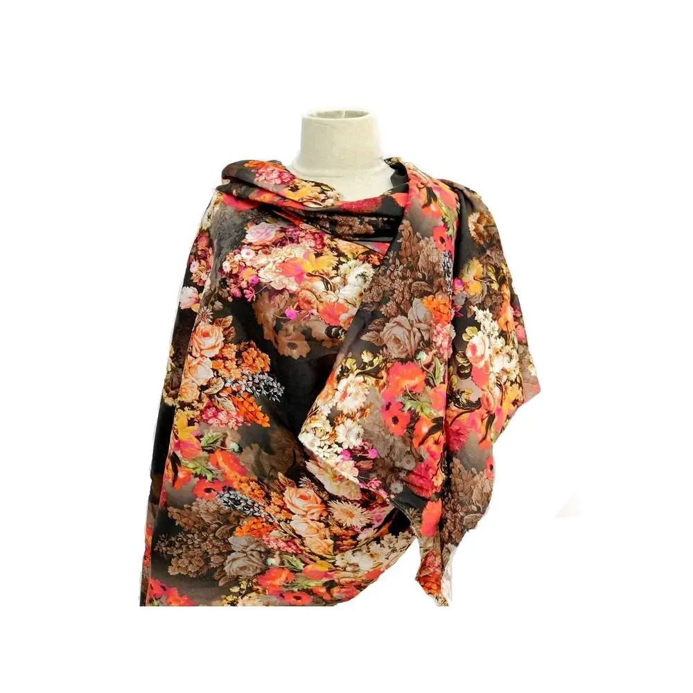 Шелковая хлопчатобумажная смешанная ткань пижамная с цветочным принтом на