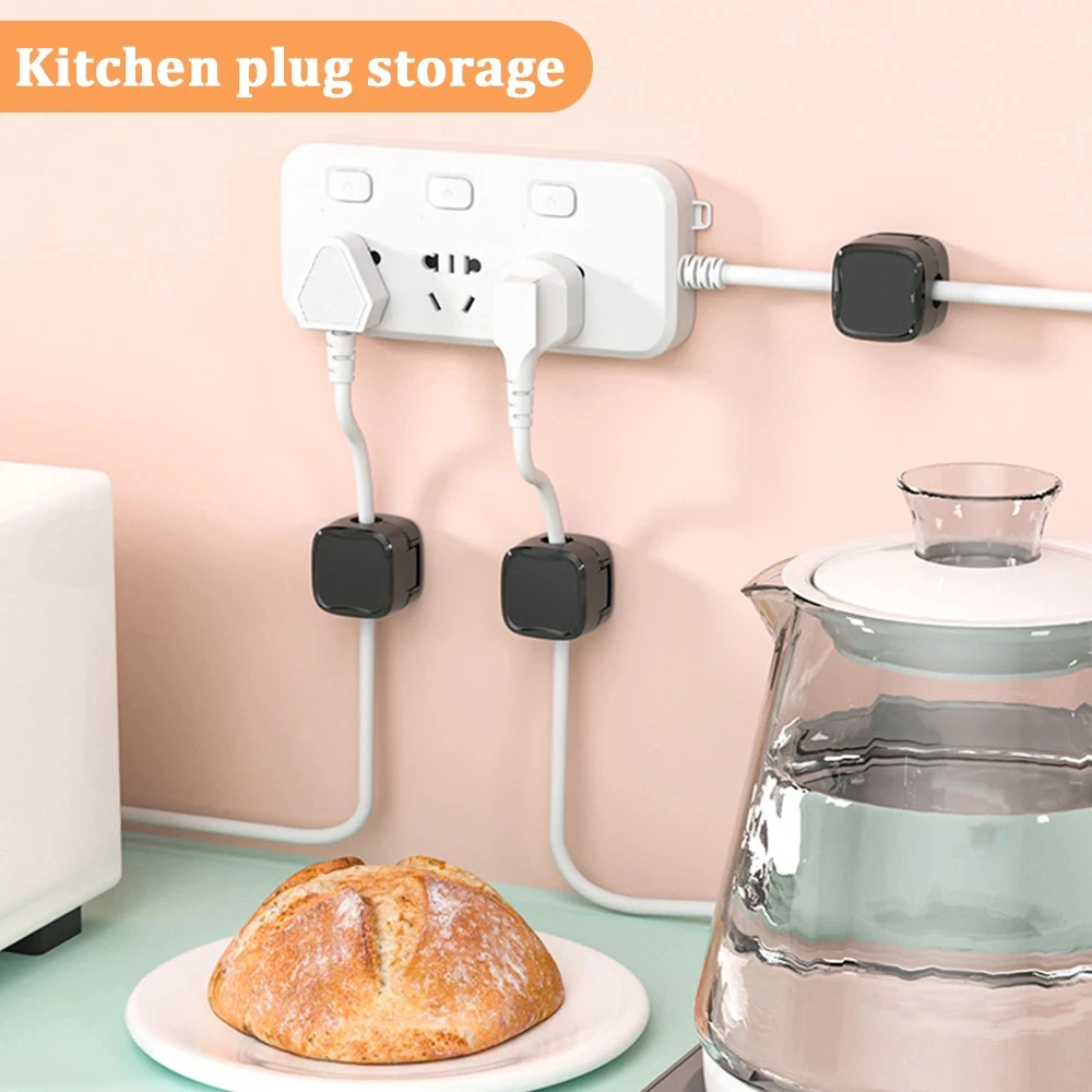 Magnetic Cable Clip Under Desk Cable Management Adjustable Cord Holder Wire Organizer and Cable Management Wire Keeper