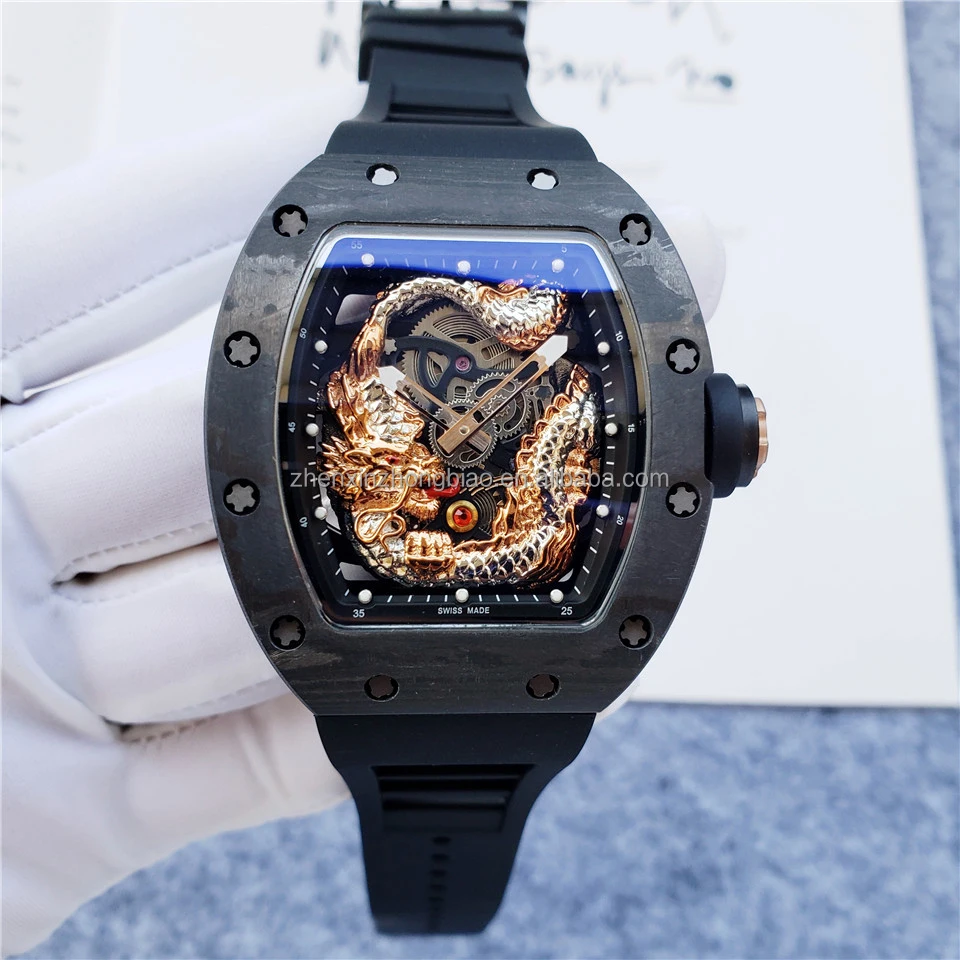 The Rm57-03 Feilong Zaitian Watch Case Is Made Of Imported Carbon Fiber ...
