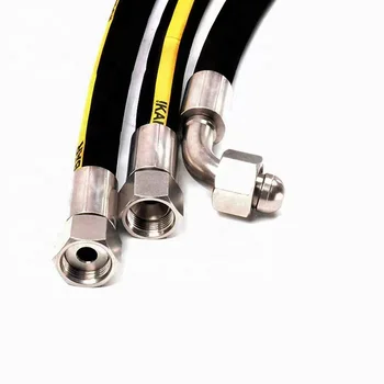 High Pressure Steel Braid  Reinforced Hose High Pressure Hydraulic Oil Pipe Flexible Hose Assembly