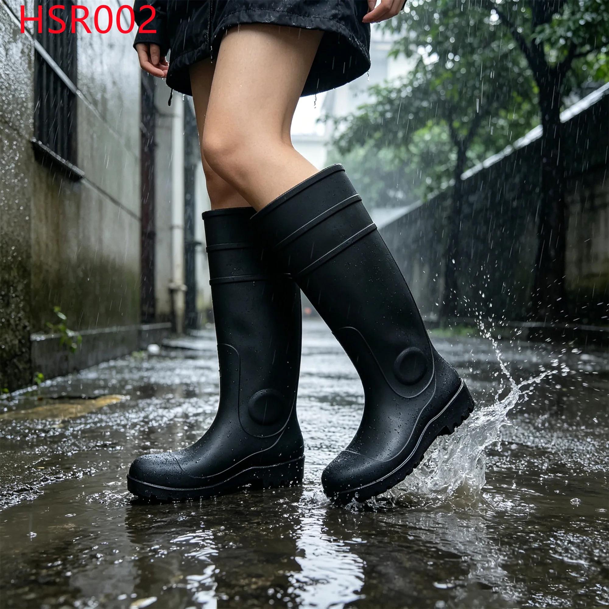 LXG,Farm Chores EVA/PVC Integral Molding Extended Height Rain Boots Marshland Mud Resistant Outsole Rubber Work Boots HSR002