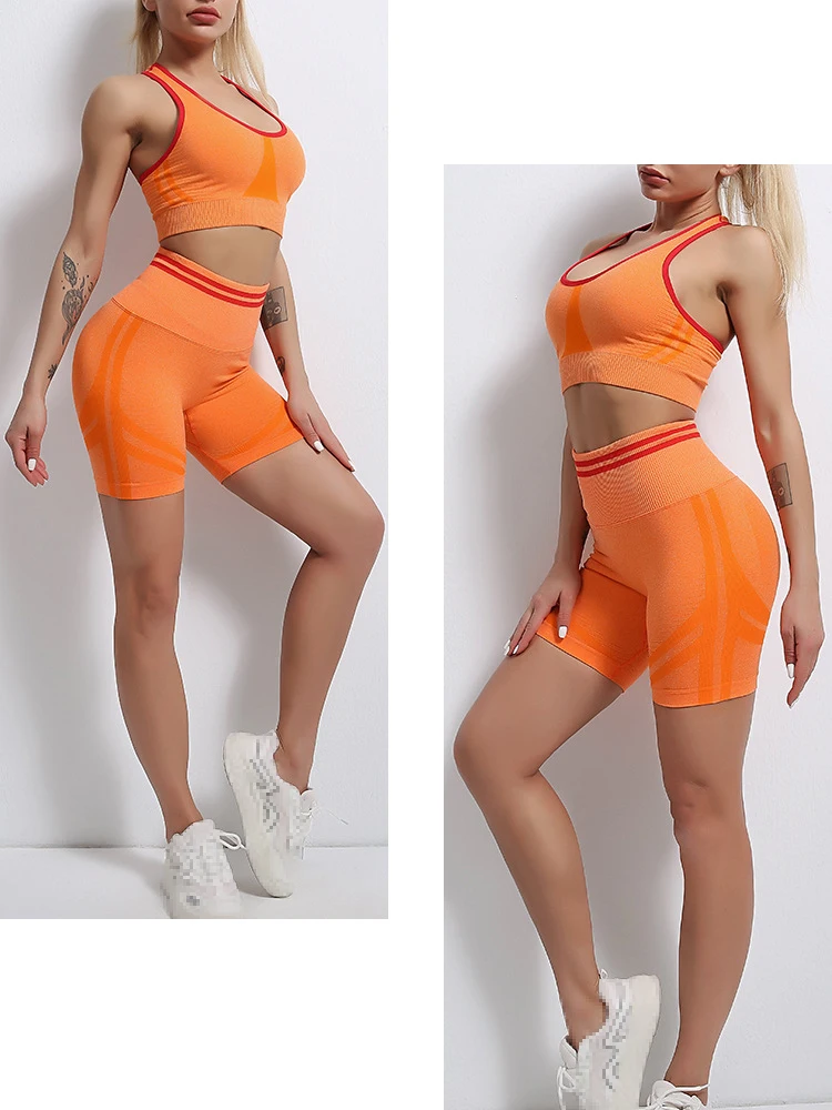 Custom Sexy Sportswear Gym Active Wear Lady Long Sleeve High Waisted Seamless Sports Leggings 3320