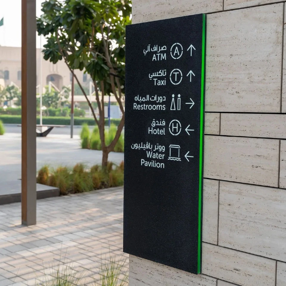 Led Wayfinding Signs Customizable Size Outdoor 3D Wayfinding Signage with LED Strips ...