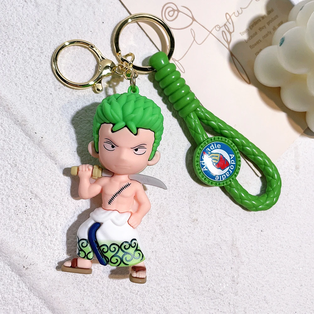 ゾロ PVCキーホルダー Zoro Tony Tony Chopper and Zoro Figure - Keychain Accessory