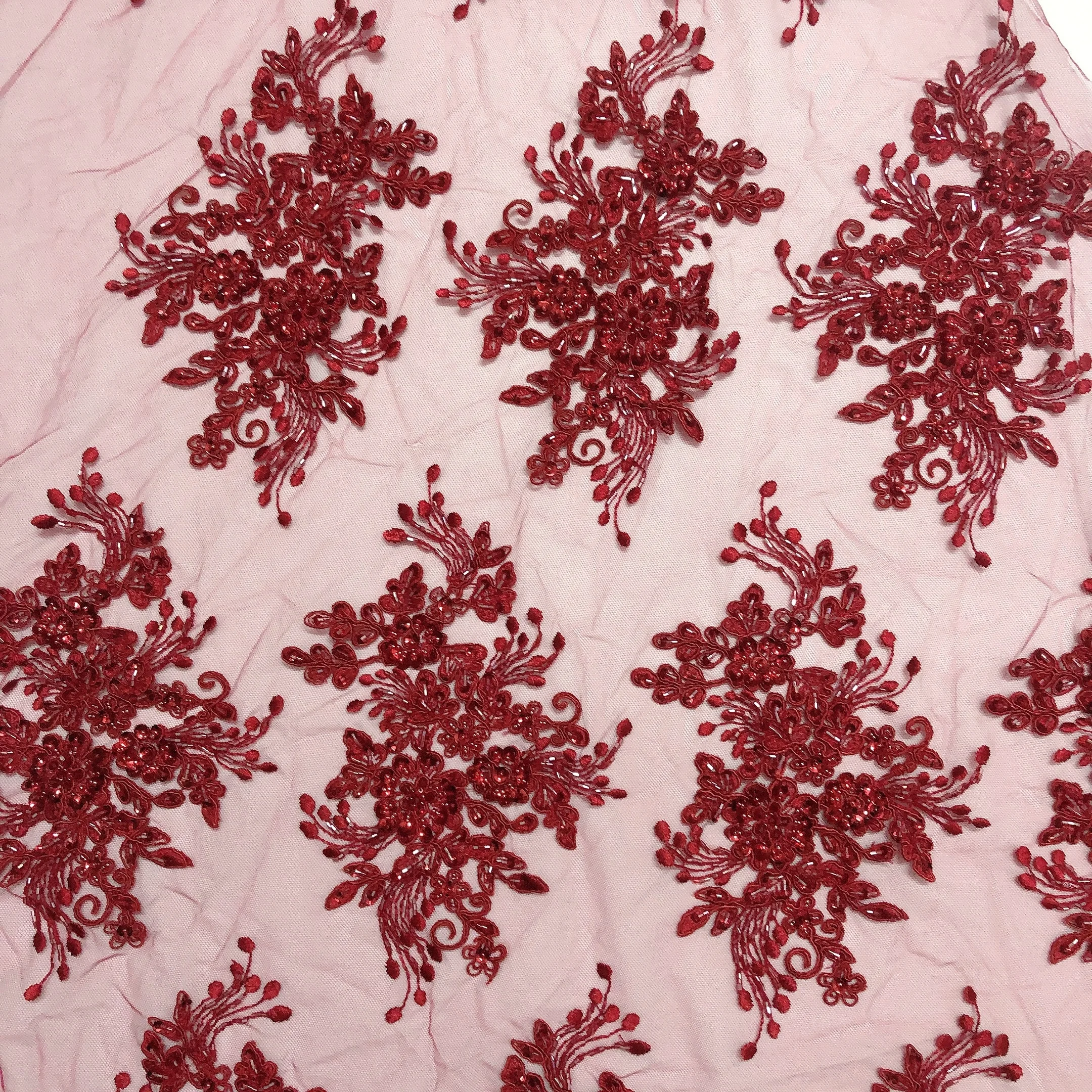 Modern Elegant Sewing Material Fabric Venetian Lace Applique Wedding  Embroidery Beads and Sequins LT2464A