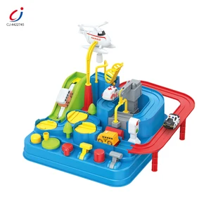Chengji Wholesale Toy Car Track Educational Games Adventure Puzzle Rail Parking Lot Brain Boosting Car Track Adventure Toy Set