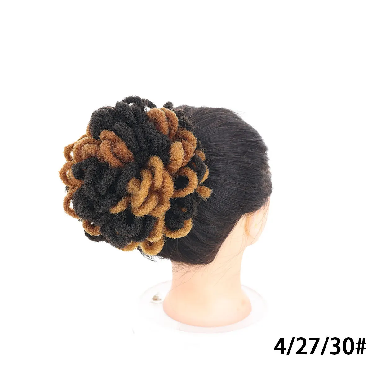 New Arrival Afro Puff Dreadlocks Drawstring Ponytail Short Clip in Hair Extensions Afro Puff Hair Bun Faux Dread Locs