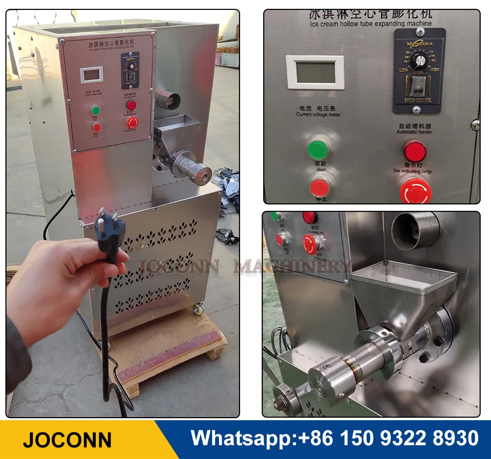 J Shape Puff Corn Snack Making Machine Helado Suave Ice Cream Making Machine Ice Cream Cone Making Machine