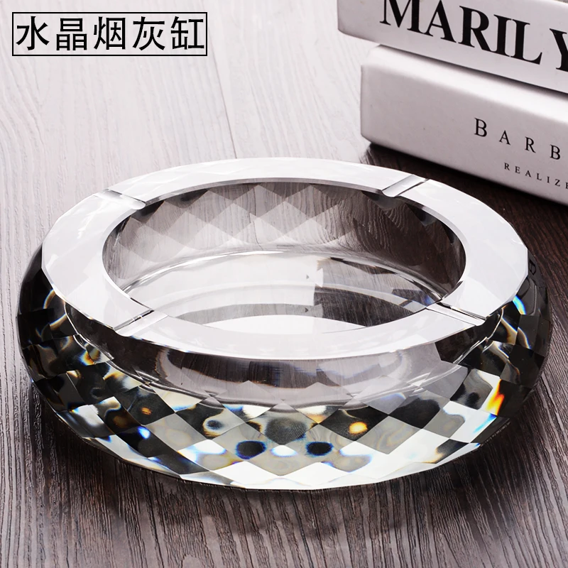 Crystal ashtray customized with your logo shinning luxury for hotels home decoration nice gift