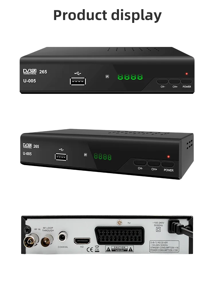 Smart Terrestrial Decoder DVB-T2 H265 - Full HD 1080p