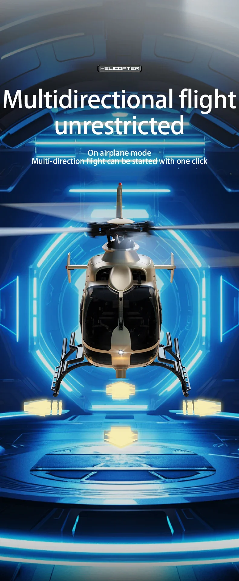 2024 RC ERA C123 RC Helicopter 6CH Double Brushless Direct Drive Single Paddle Aileron Free Model 3D Optical Flow EC135