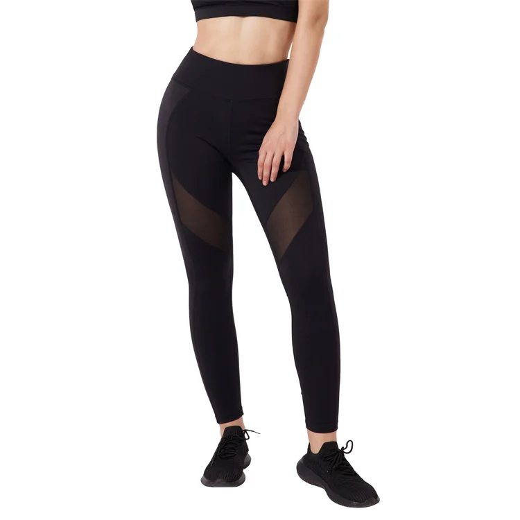 Workout Leggings With Mesh Cutouts