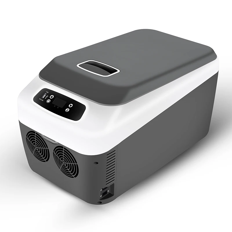 Camping Cooler Box DC 12V Portable Refrigerator Car Fridge 24 Liter Cooler Box with Digital Display Car Cooler and Warmer