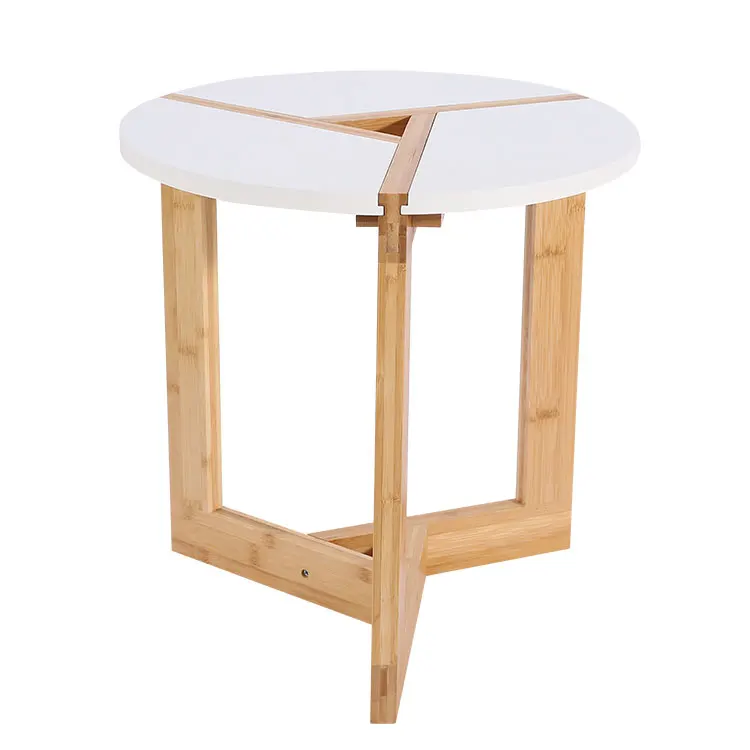 Современный и простой круглый кофейный столик для гостиной, Набор бамбуковой мебели