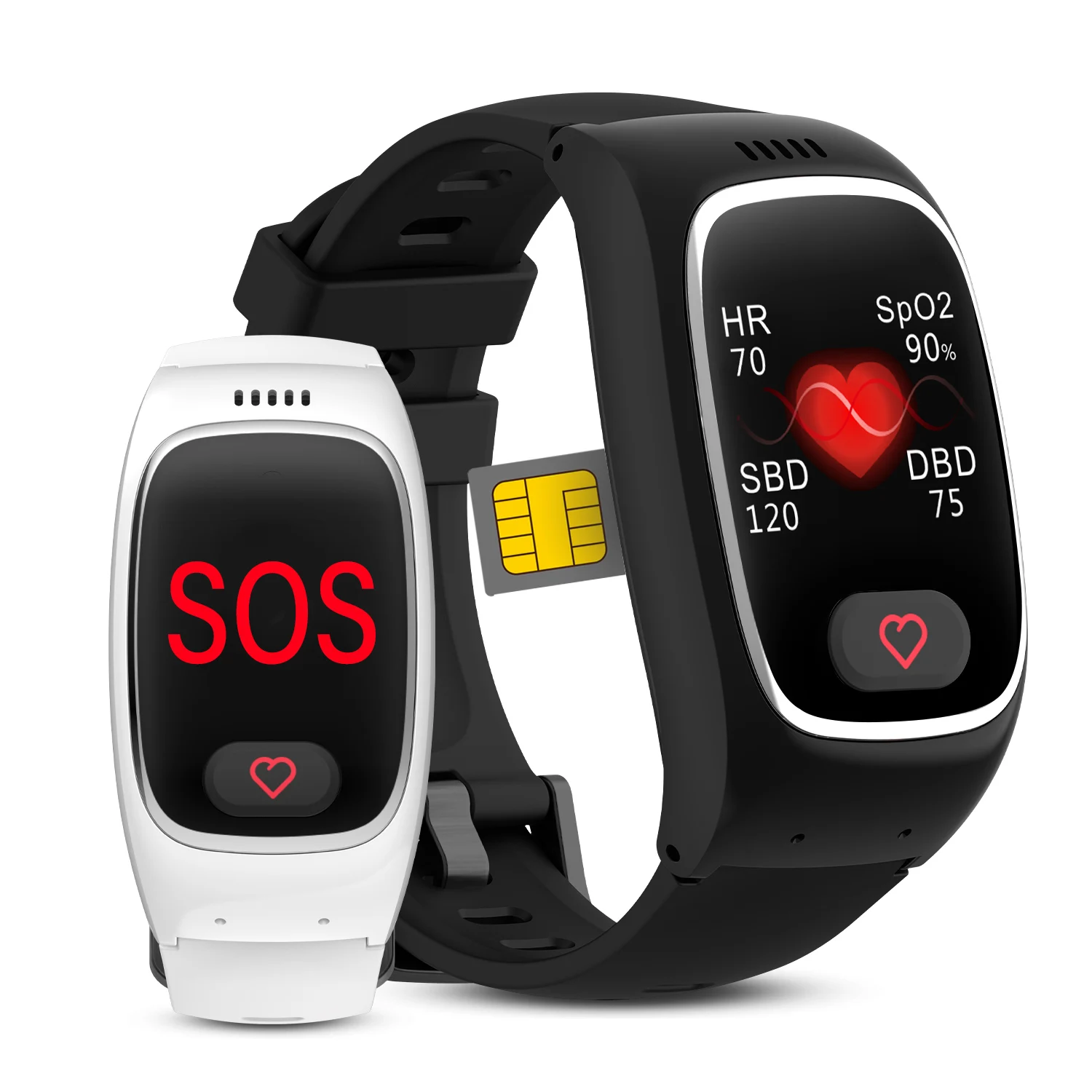 New Arrival Elderly GPS Tracking Smart Watch With Afib Fall Detection Alzheimers Demential Patients Elderley Smart Watches