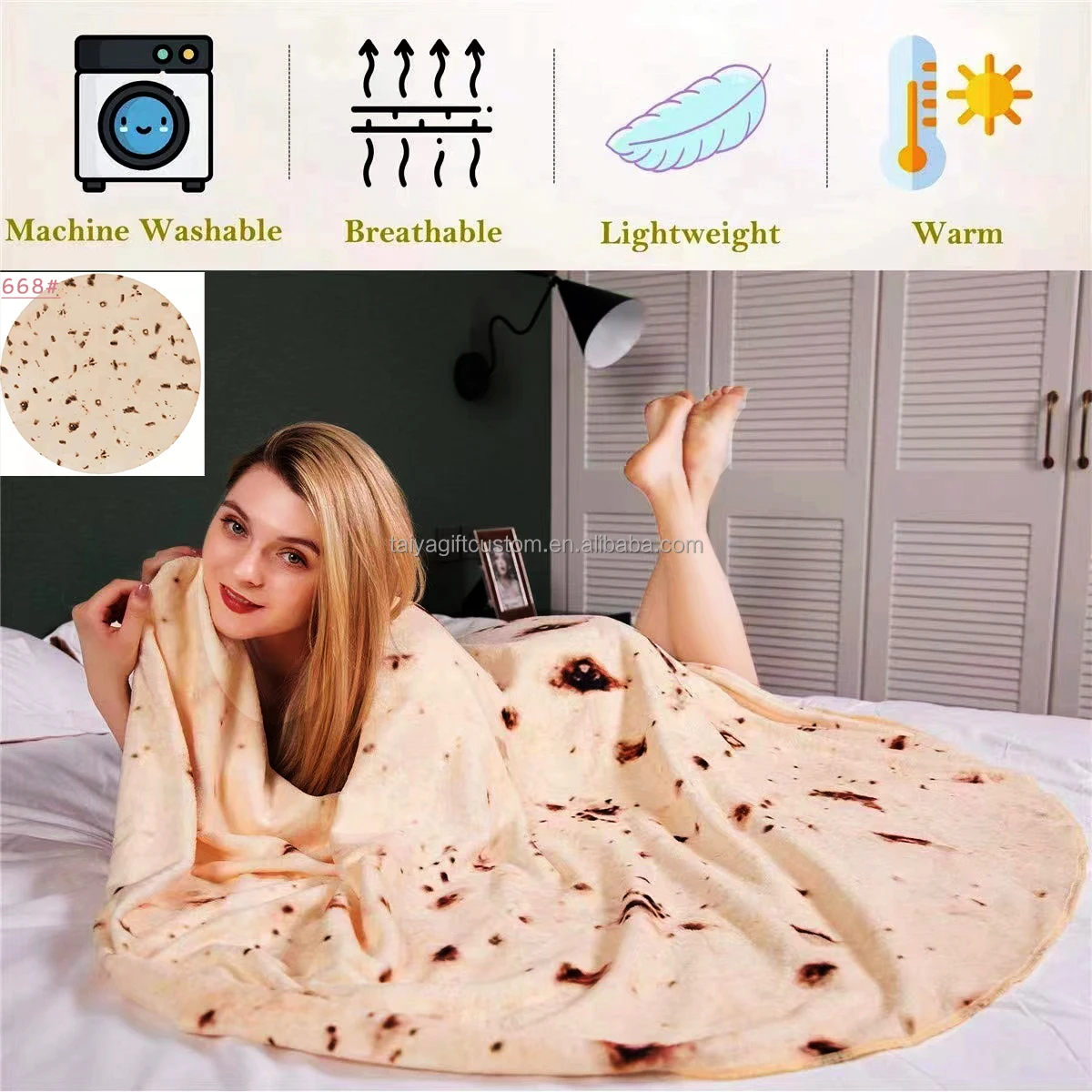 Hot Seller High Quality Wrap Circle Shape Super Soft Realistic 3d