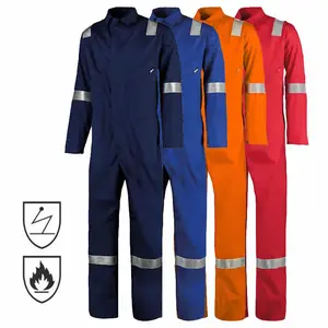 CE Certificate Anti Static Fireproof Workwear Welder Welding Safety Work FRC FR Clothing Flame Resistant Fire Retardant Coverall