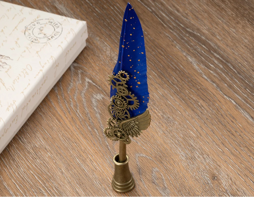 Античная многоразовая перьевая ручка каллиграфия для письма набор чернил с восковым штампом воск запечатывания