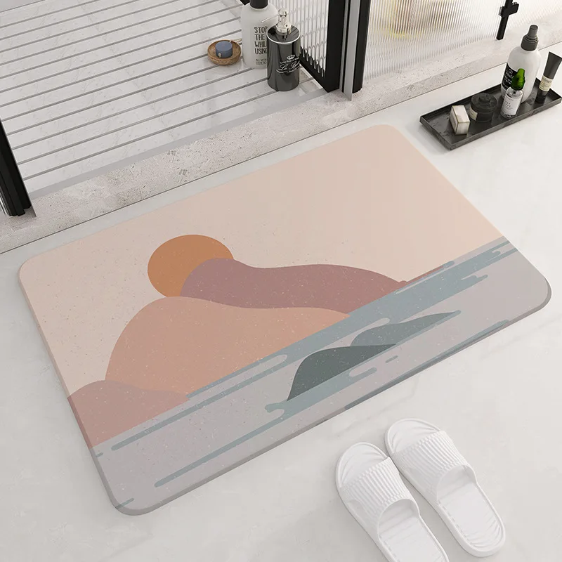 Stone Bath Mat Custom Diatomaceous Earth Shower Mat Slab Magic Bathroom